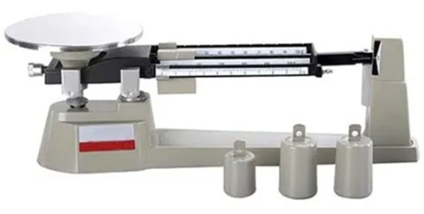 Beam Balance / Triple Beam balance with pan 150 mm , up to 2610 gm. complete with weights